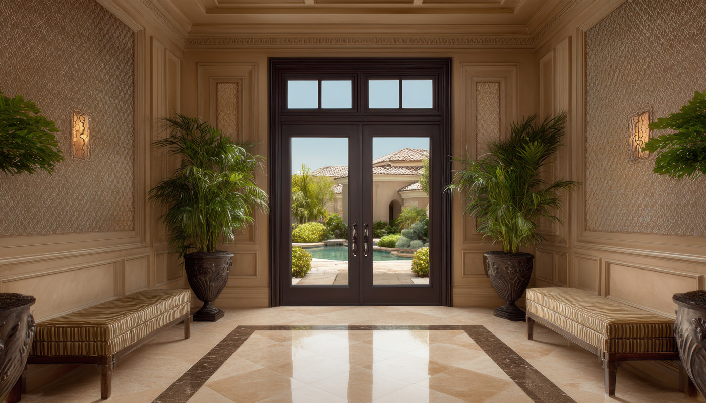 Custom reinforced hurricane door installation